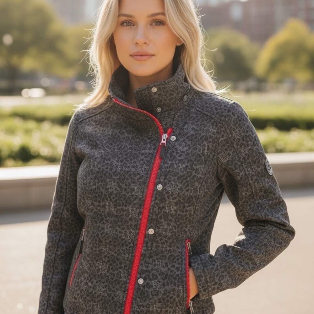 F r e e People | We The Free Leopard Pop Moto Jacket - Picture 2 of 13